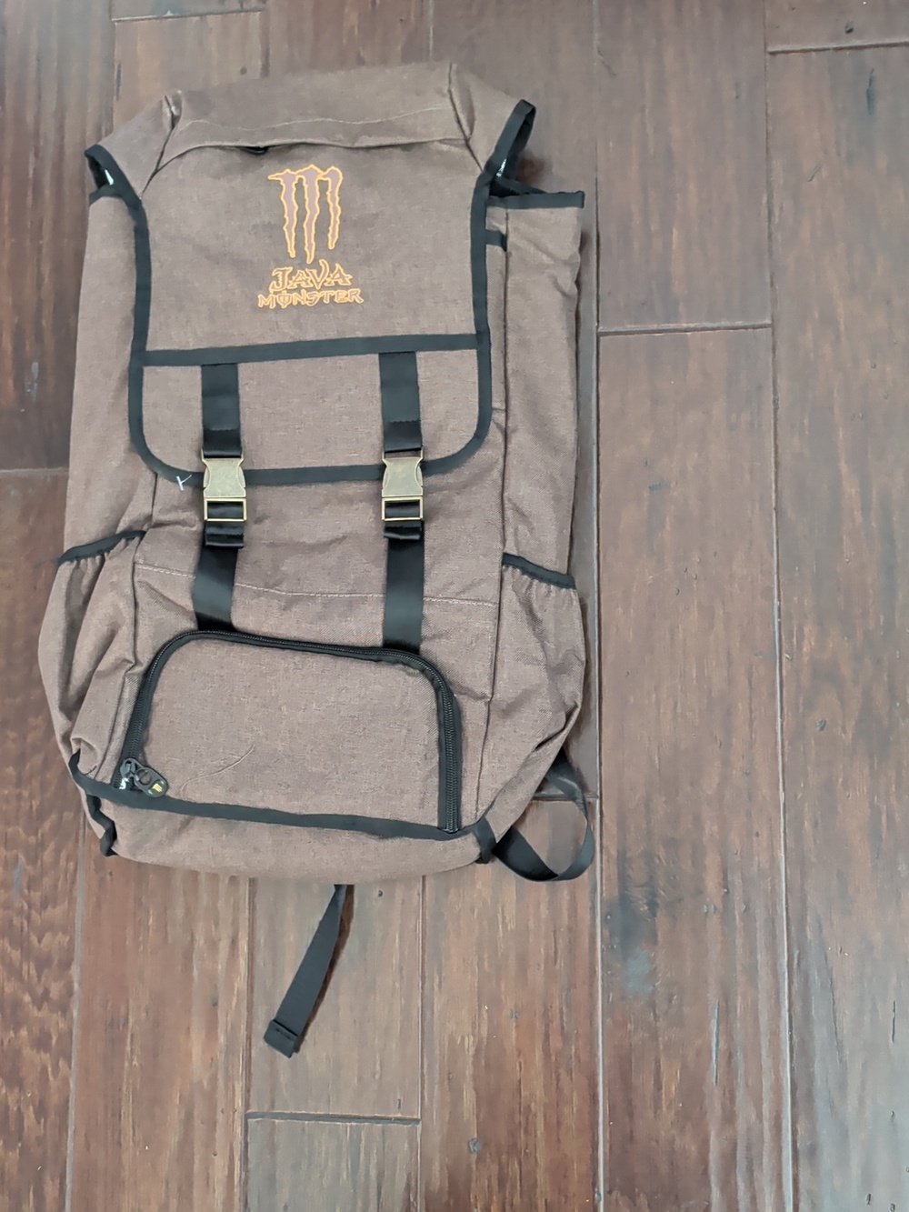 Monster Energy Drink Java Insulated Cooler Backpack Brown